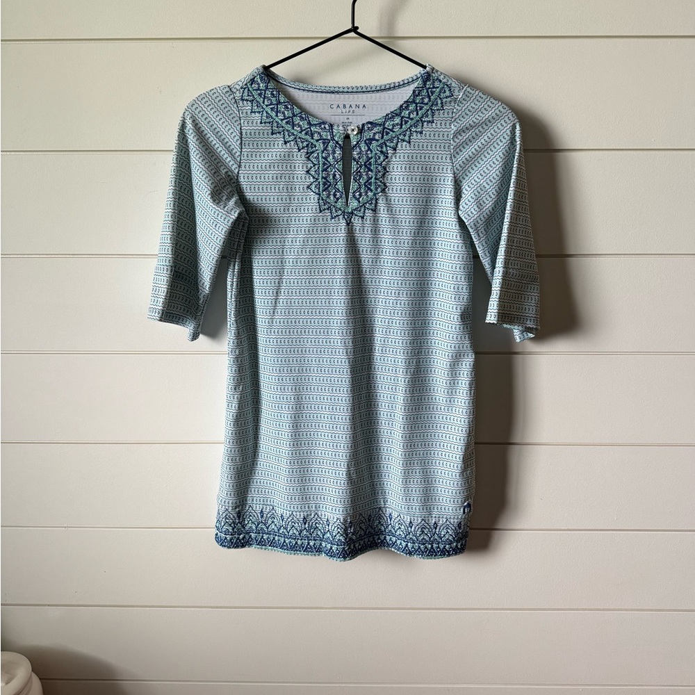Cabana Life Blue Geometric Mini Dress